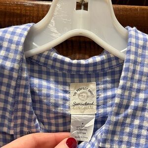 J. Crew Blue Gingham Button Down Shirt
